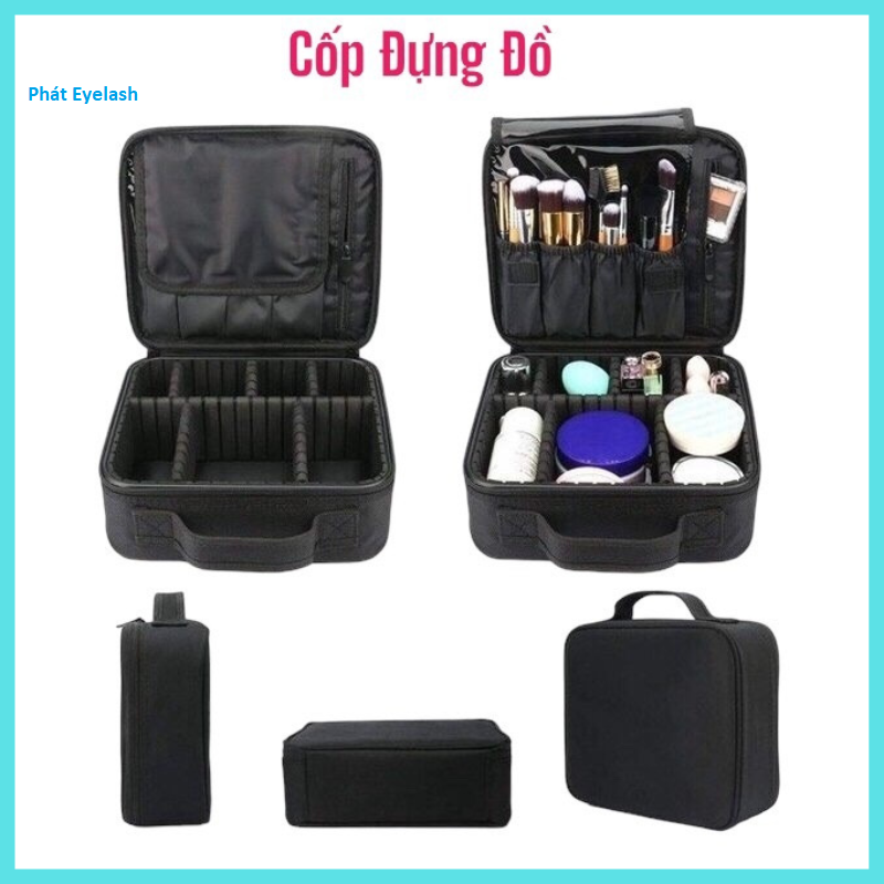 Cốp vải chống thấm nước_cốp vali lv mini đựng dụng cụ phun xăm, spa, nail, túi đựng đồ makeup cốp trang điểm cá nhân_túi đồ dùng cá nhân & mỹ phẩm