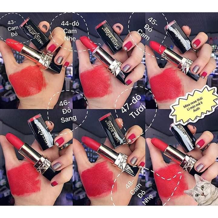 Son Miss Rôse 3D (BLACK) Với 6 Tông Màu Sang Chảnh