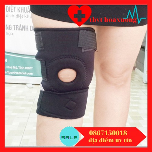 Băng thun gối GiaHu hỗ trợ chấn thương đầu gối
