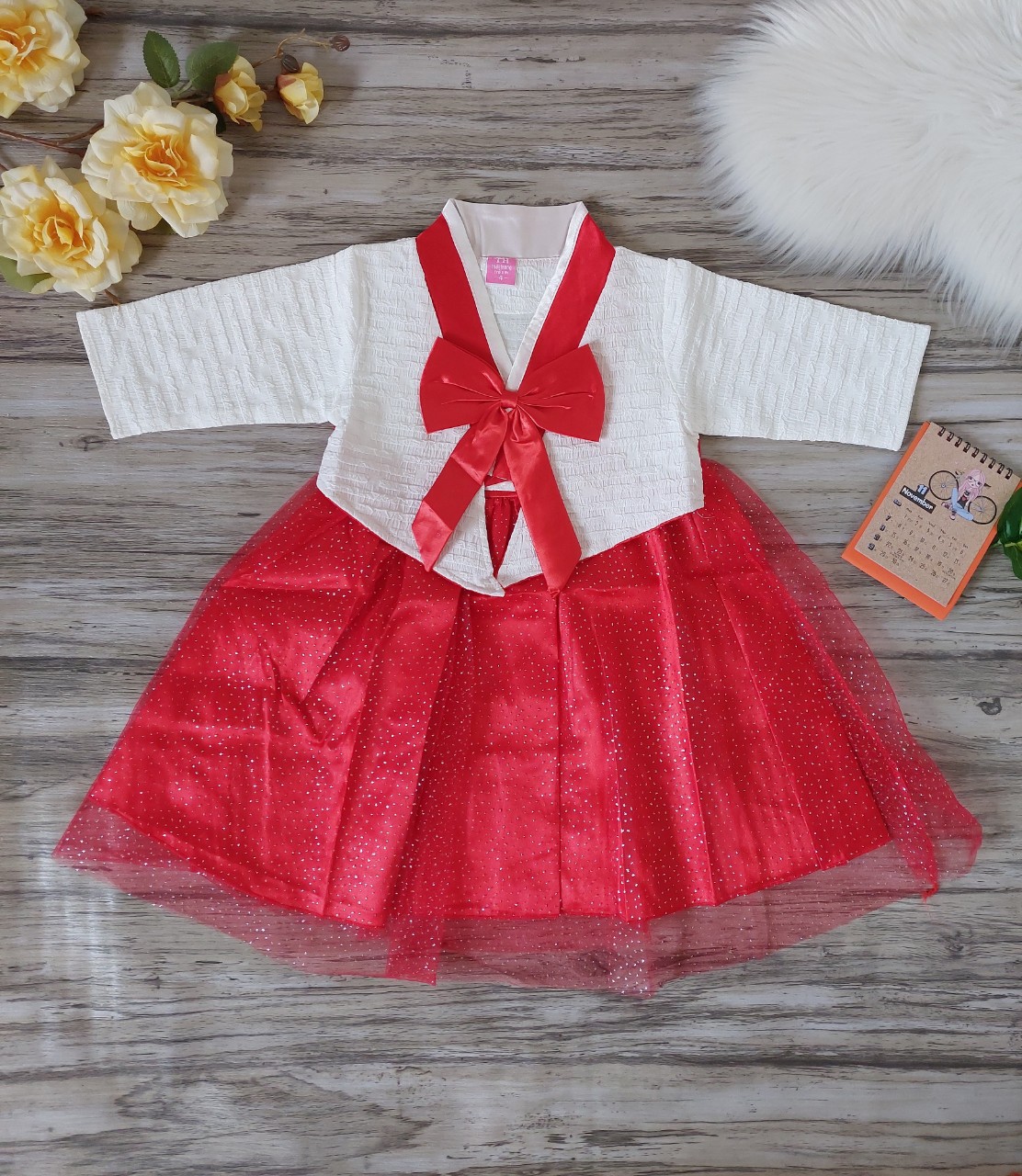Đầm Hanbok Cho Bé Gái từ 13-22kg, váy đầm Hàn Quốc cho bé gái, Cửa hàng quần áo trẻ em NOVA SHOP