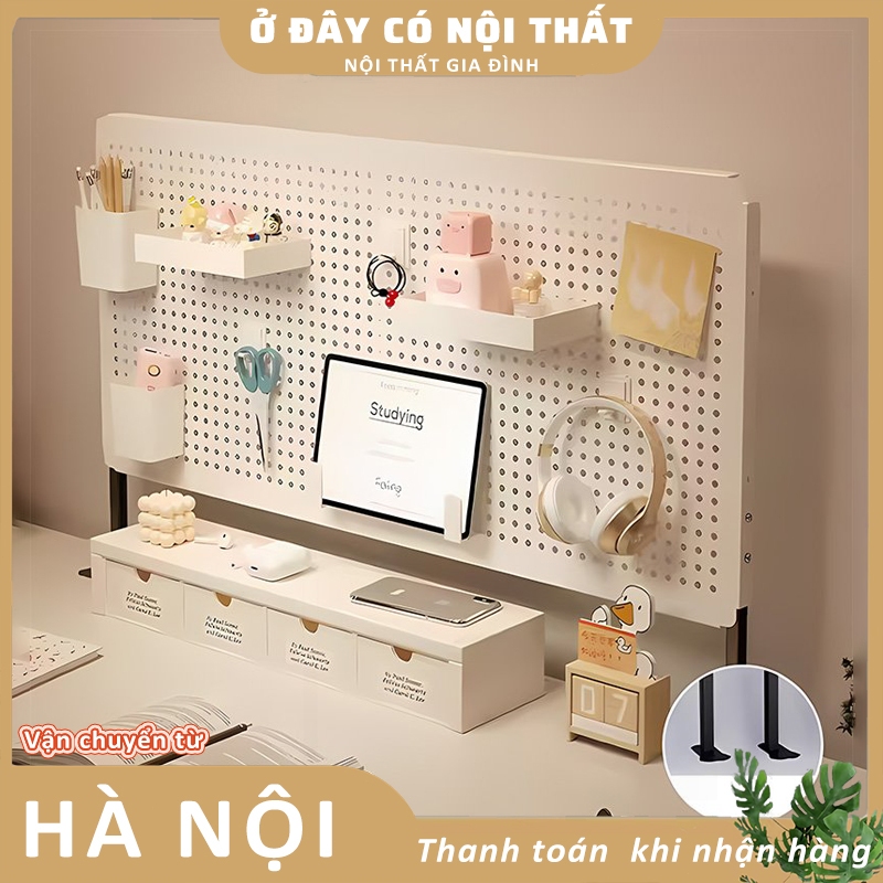 ⚡⚡Bảng Pegboard Treo Đồ Gắn Tường,Kệ Decor Để Đồ Bàn Học Setup Bàn Làm Việc Bảng Lỗ Tiện Lợi