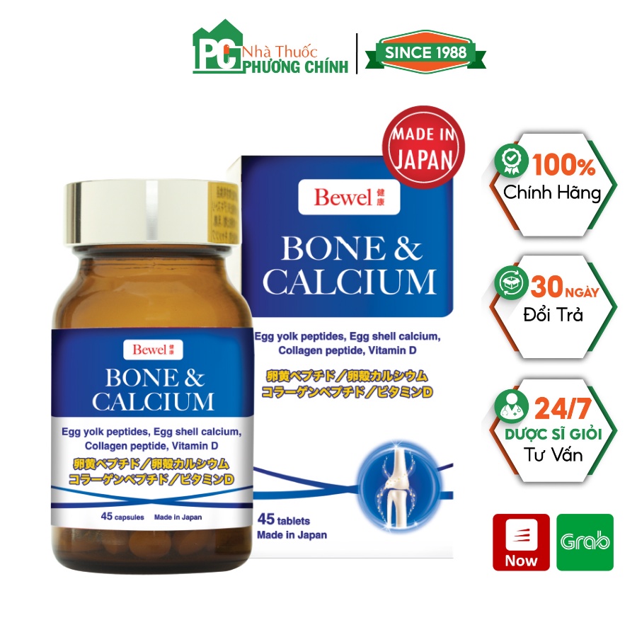 Viên Uống Xương Khớp Bewel Bone & Calcium Giúp Chắc Khỏe & Ngăn Ngừa Loãng Xương