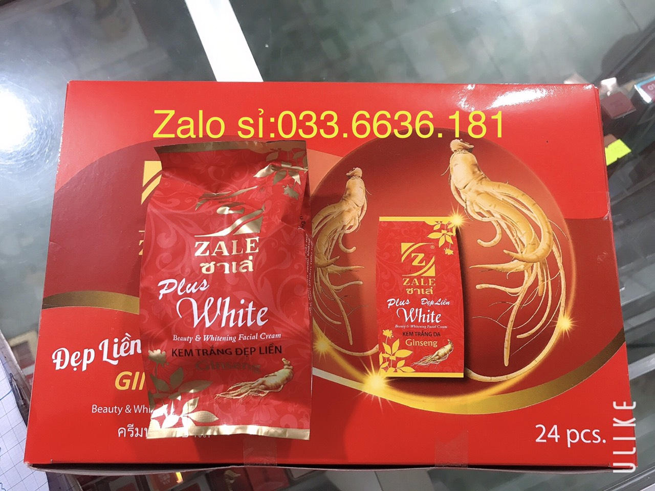 Sỉ 1 lố 24 hộp kem zale đỏ nhân sâm hủ 6g chuẩn hàng loại 1 thái lan