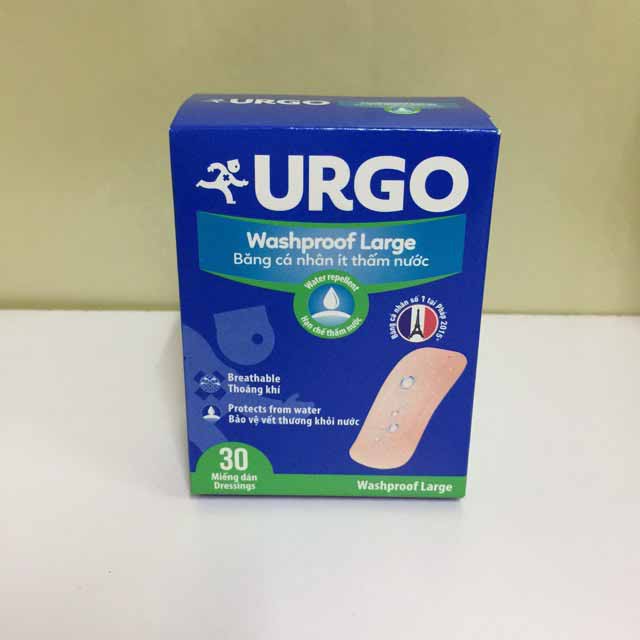 Băng cá nhân urgo 30 miếng cam kết sản phẩm đúng mô tả chất lượng đảm bảo an toàn đến sức khỏe người sử dụng