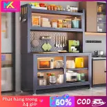MIKI Kệ tủ  Có Bánh Xe Kệ để đồ nhà bếp Kệ Nhà Bếp Đa Năng Thông Minh tủ bếp Nhiều tầng Kệ Vi Sóng, - hàng nhập khẩu carbon sơn chất lượng cao