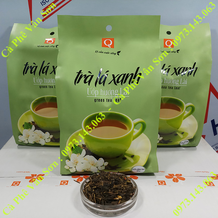 03 bịch trà Lài Trần Quang 500g - Green Tea Leaf