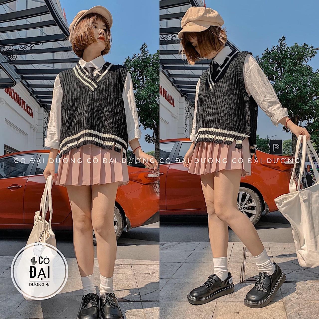 Áo len gile nữ thời trang - kiểu dáng Hàn quốc