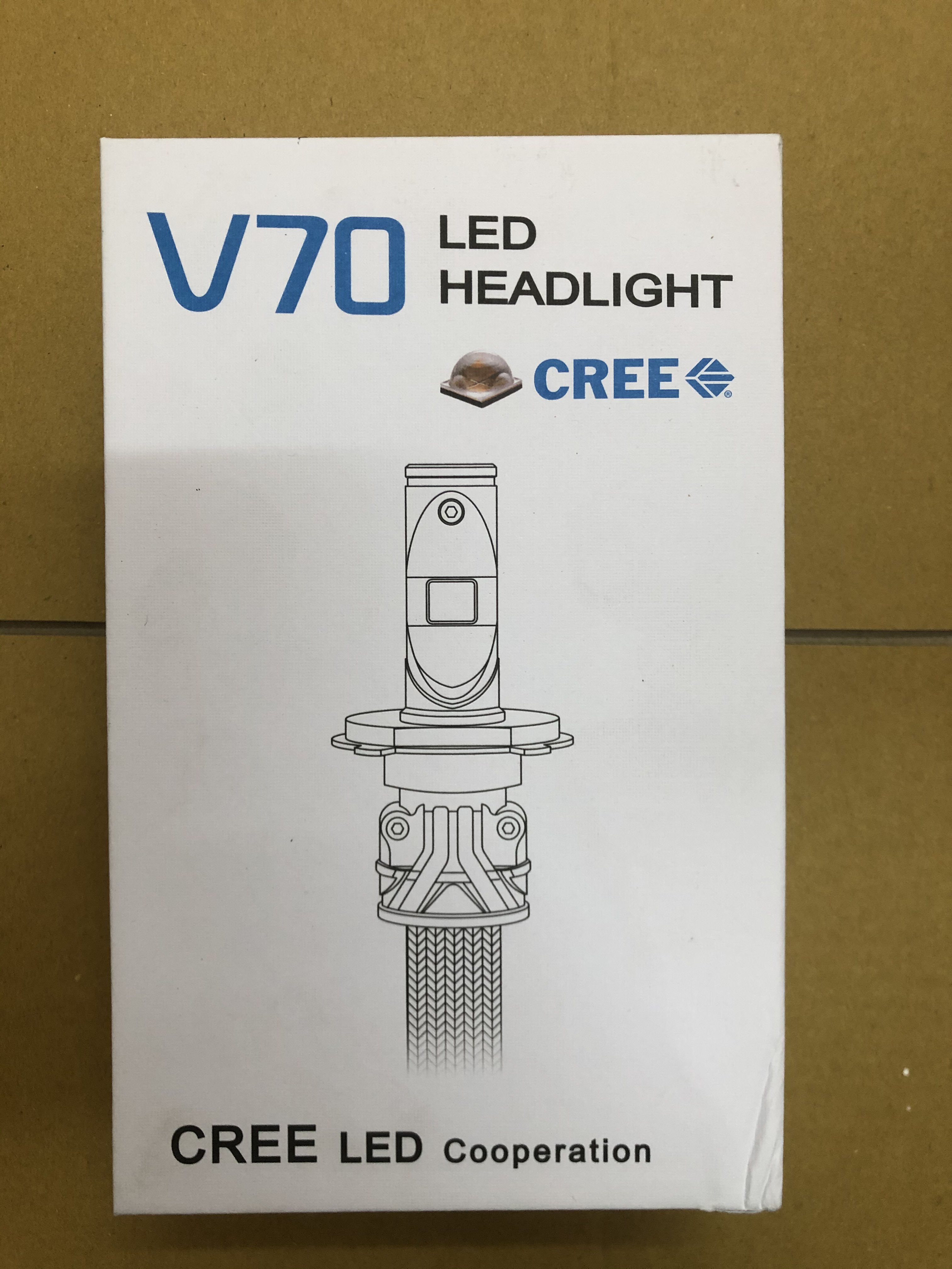 BH 1 năm - Cặp Bóng đèn Led XHP70 V70 Chân HS1/ H4 sáng hơn XHP70 L9
