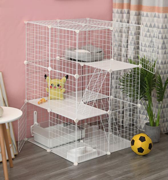 Chuồng mèo 3 tầng lắp ghép -tặng đày đủ phụ kiện