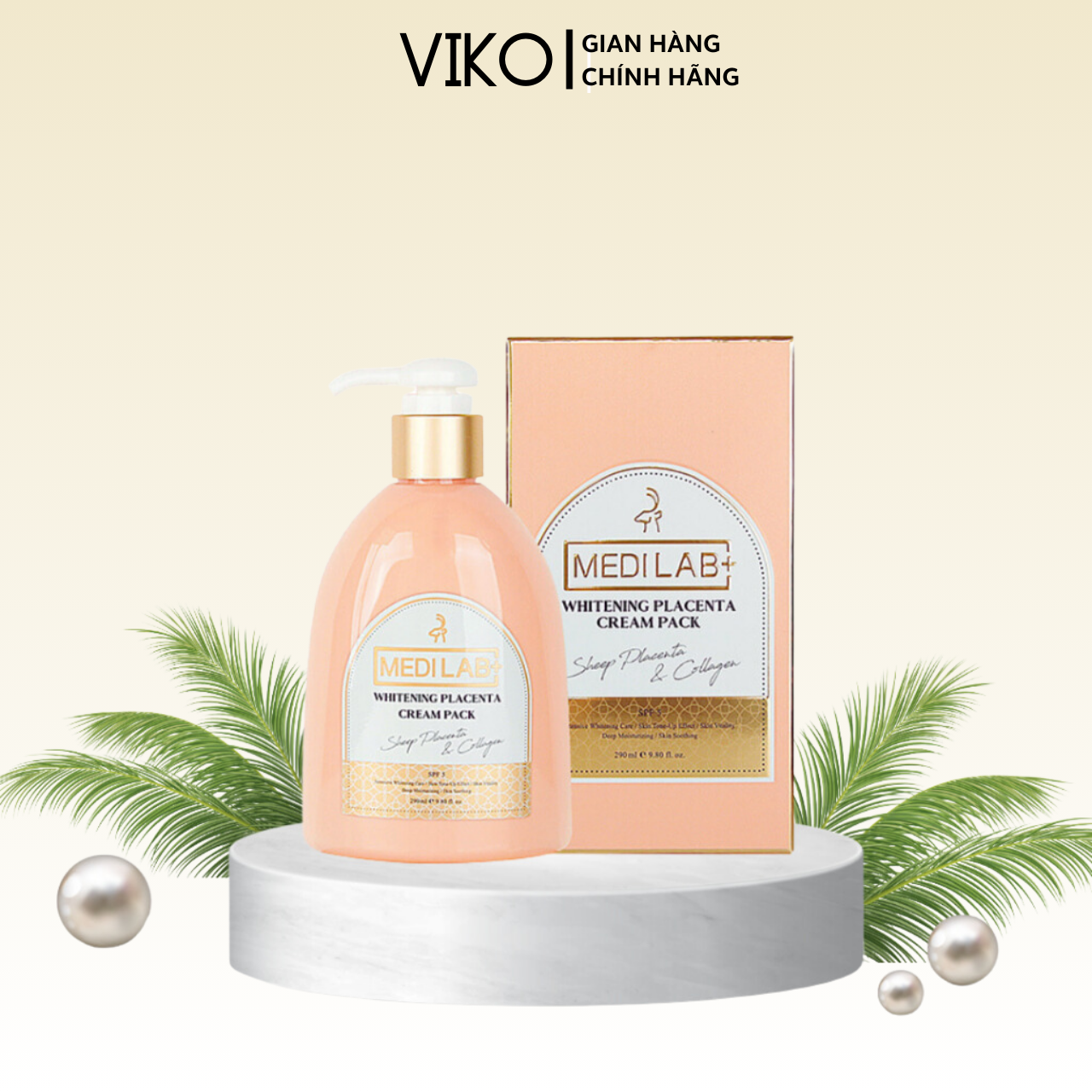 Kem ủ trắng nước hoa body nhau thai cừu medilab