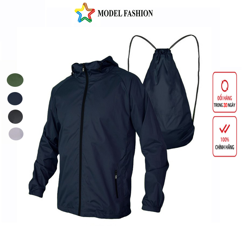 ÁO KHOÁC DÙ NAM Model Fashion CHUYỂN ĐỔI THÀNH BALO 2 TRONG 1  MAKD016 CỰC CHẤT