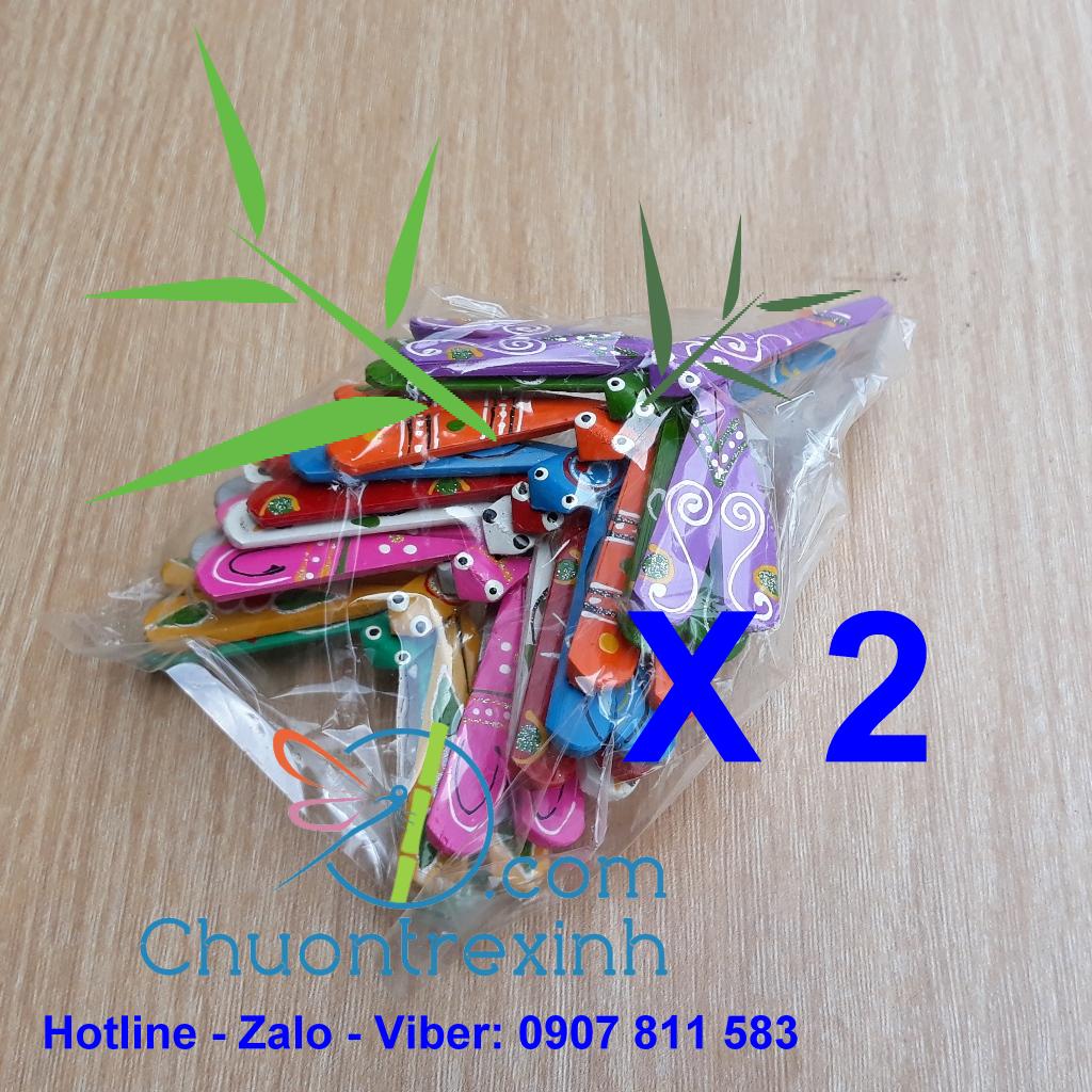Chuồn tre Set 20 pcs Painted Bamboo Dragonfly 2.7”