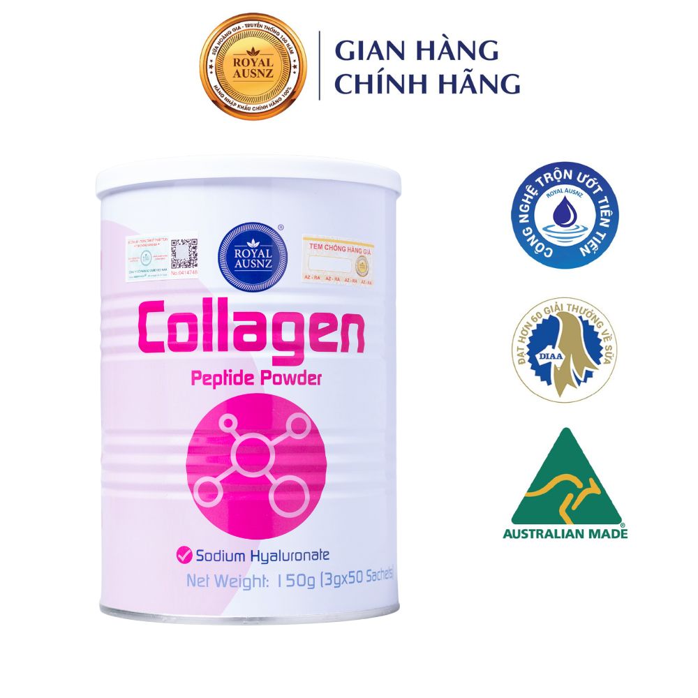 Sữa Hoàng Gia Royal Ausnz Collagen Peptide Powder – Hộp 50 gói x 3g – Hàng chính hãng