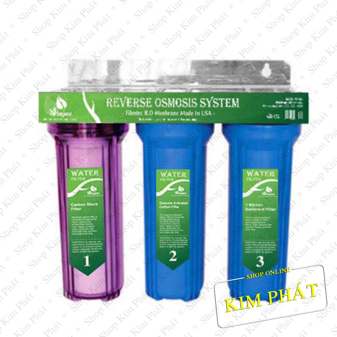 [HCM]Bộ lọc nước thô đầu nguồn 3 cấp ly 10 inch SJH10-3TX