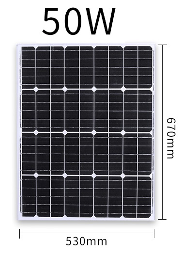 [rẻ vô địch] pin năng lượng mặt trời 50w mono - đa chức năng sạc bình ắc quy pin lithium, chiếu sáng, quạt điện