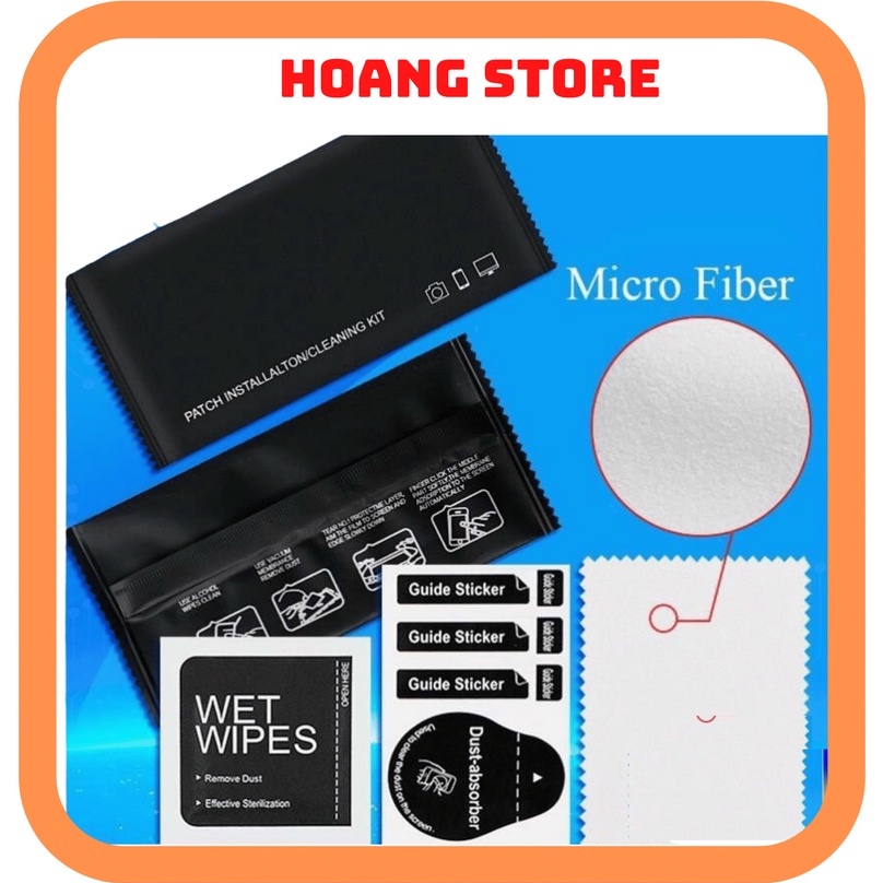 Trọn bộ khăn lau kính - hỗ trợ dán màn hình, vệ sinh màn hình bảo vệ màn hình luôn sạch sẽ