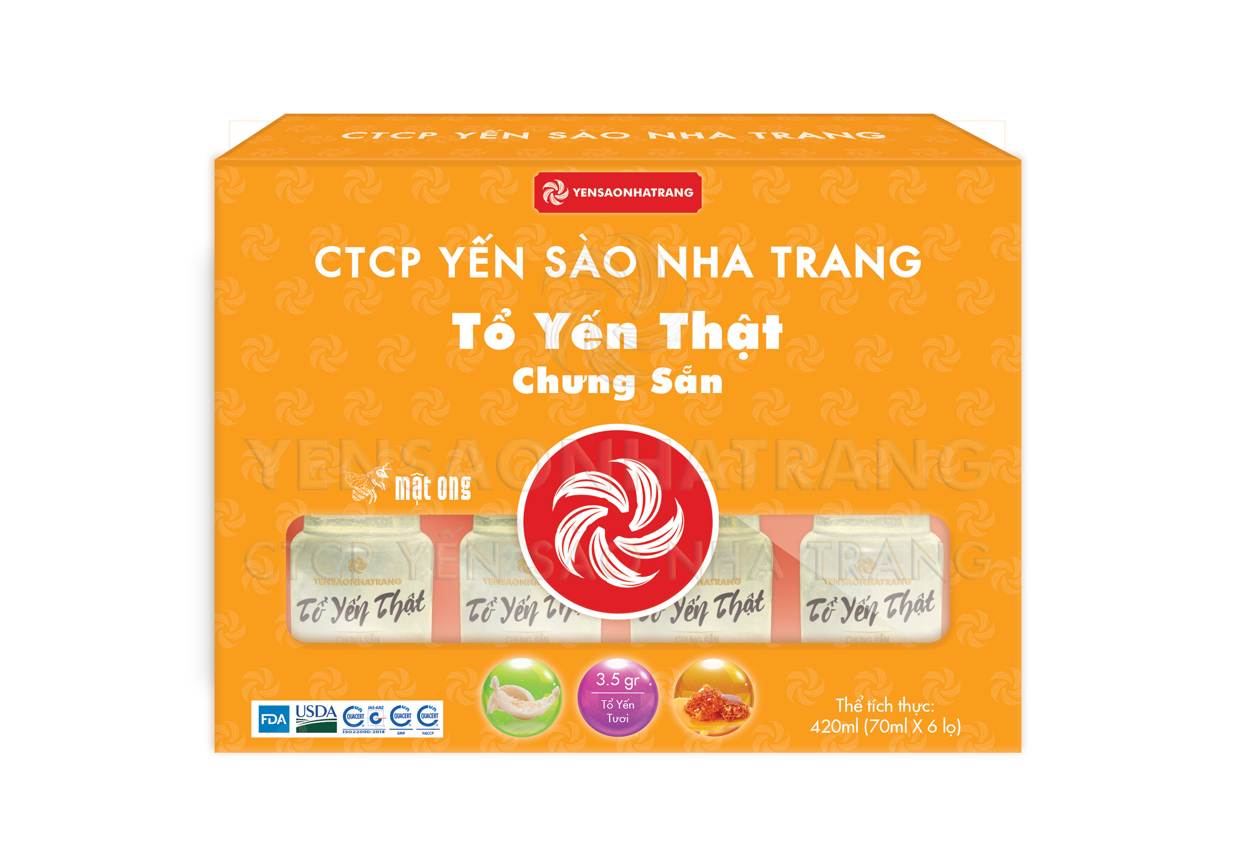 TỔ YẾN THẬT CHƯNG SẴN – MẬT ONG HỘP LỚN (6 HỘP NHỎ)