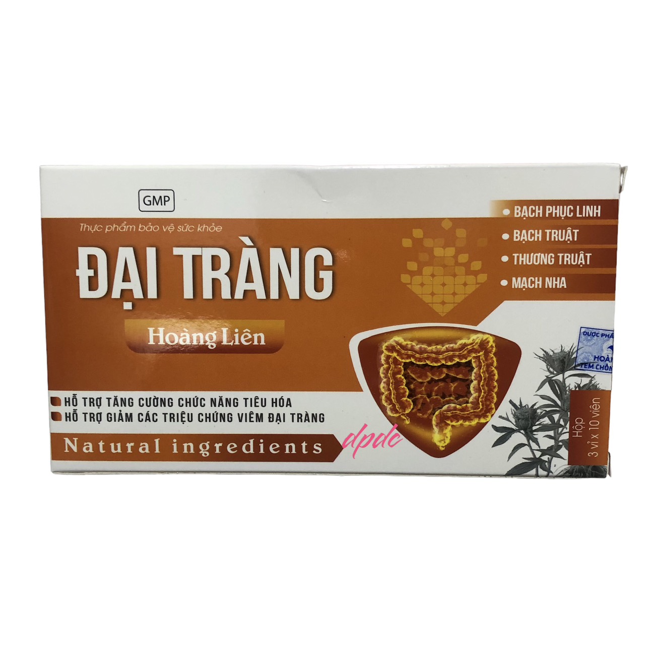 Viên uống Đại Tràng Hoàng Liên tốt cho đại tràng, giảm rối loạn tiêu hóa, đào thải, giải đ.ộ.c tốt cho dạ dày, đại tràng- hộp 30 viên - Dược Phẩm Duy Công