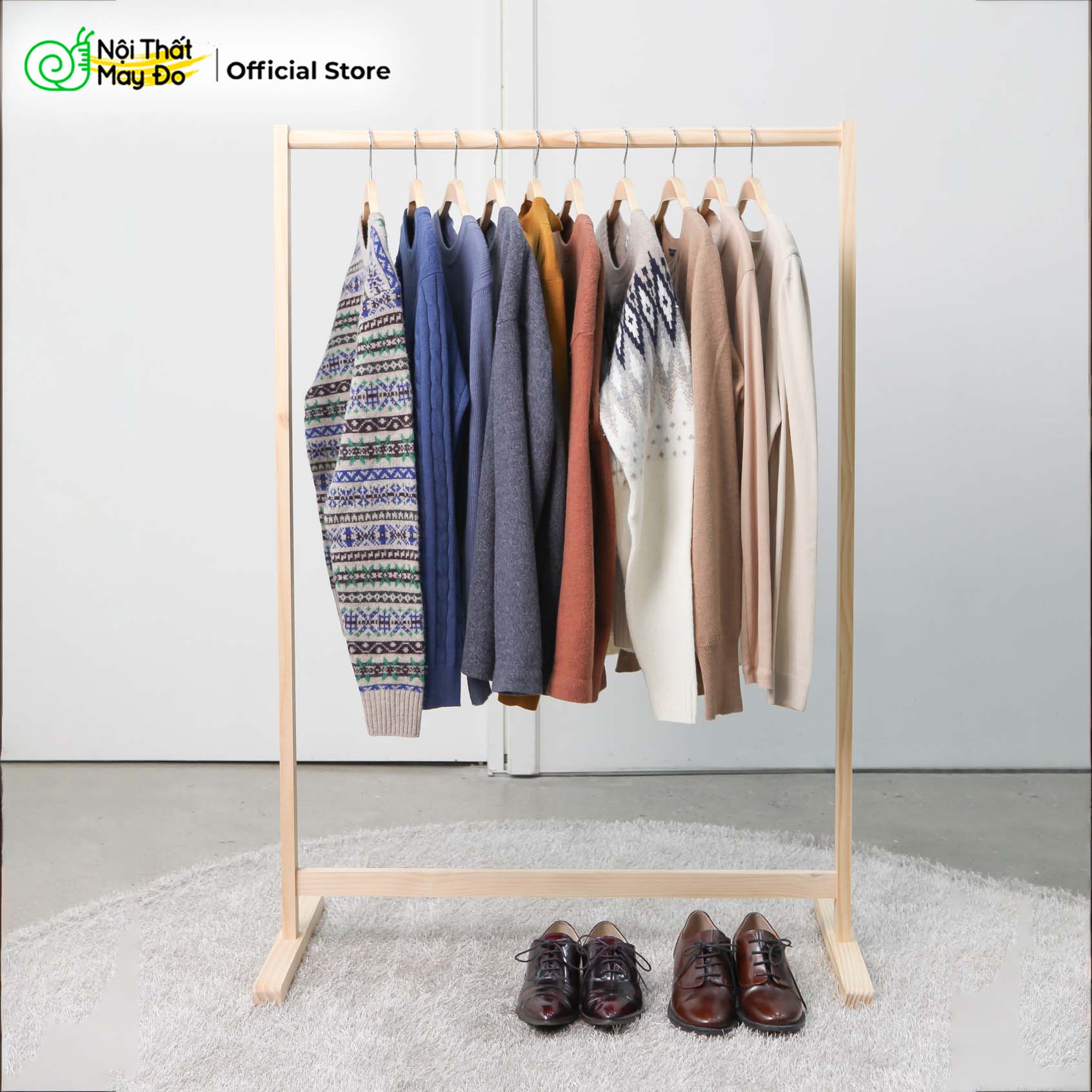 Giá treo quần áo lắp ráp xuất khẩu hàn quốc - size m - 80x44x125 cm - simple hanger medium size - nội thất may đo