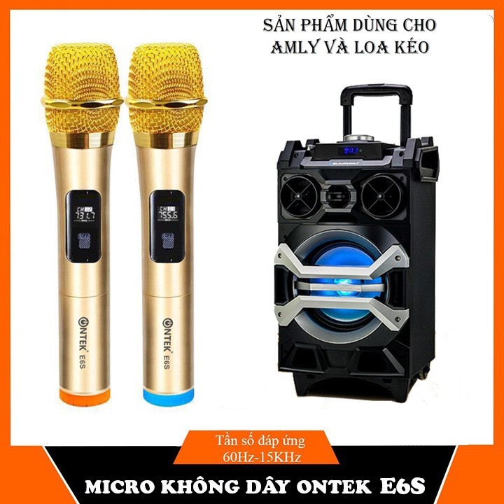 Micro karaoke không dây cao cấp tần số UHF  chống hú khử ồn -