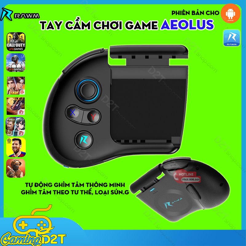 Tay cầm chơi game AEOLUS chơi PUBG Call of Duty nhận dạng ghìm tâm thông minh cho các điện thoại Androi