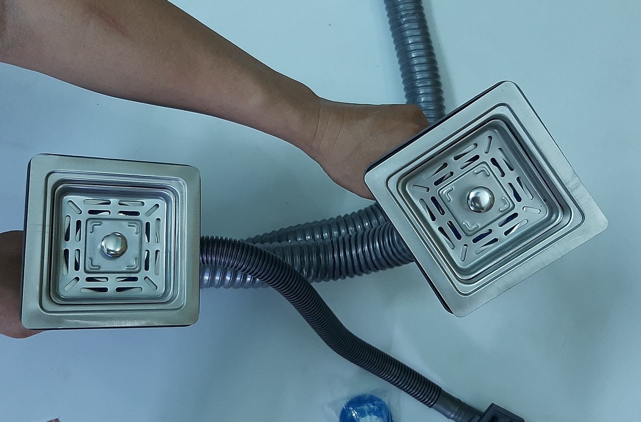 BỘ XẢ CHẬU RỬA CHÉN VUÔNG 110* 110 BỘ XI PHÔNG VUÔNG BỘ XẢ CHẬU RỬA CHÉN 2 HỘC INOX 304 PHI 110cm,BỘ XẢ BỒN RỬA CHÉN VUÔNG