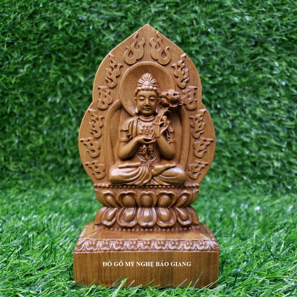Tượng phật bản mệnh Tuổi Ngọ bằng gỗ bách xanh - Phật Đại Thế Chí Bồ Tát