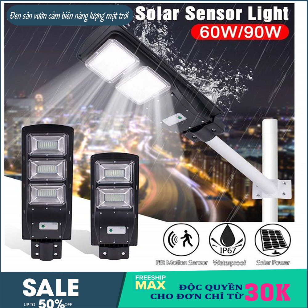 Đèn led năng lượng mặt trời - Đèn led siêu sáng -Đèn sân vườn cảm biến năng lượng mặt trời tự động sáng 3 chế độ - kèm Remote - Đèn Đường Năng Lượng Mặt Trời Ngoài Trời Đèn Pha LED Có Điều Khiển Từ Xa