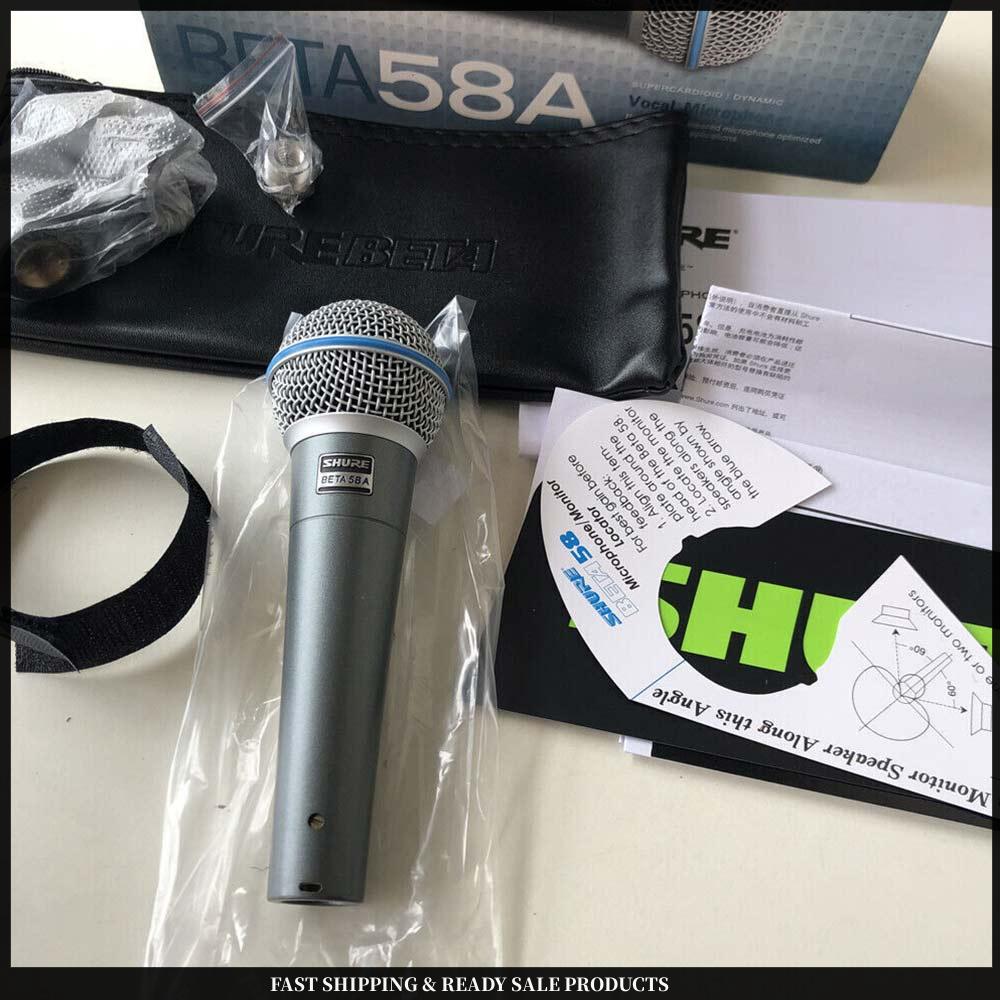 Shure Beta58A Dynamic Handheld Vocal Microphone Super Cardioid Dynamic Dynamic Microphone Wired Microphone Ideal for Vocal/Karaoke/Party