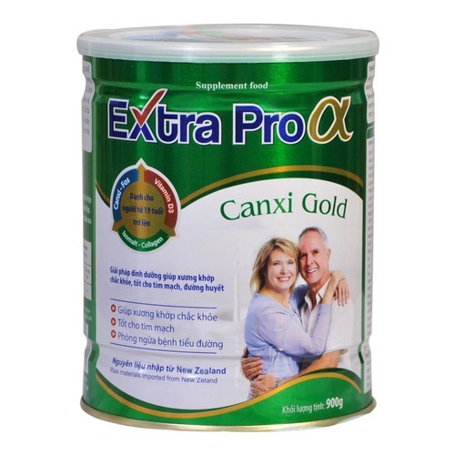Sữa canxi extra pro canxi gold 900gr- giải pháp giúp xương khớp chắc khỏe