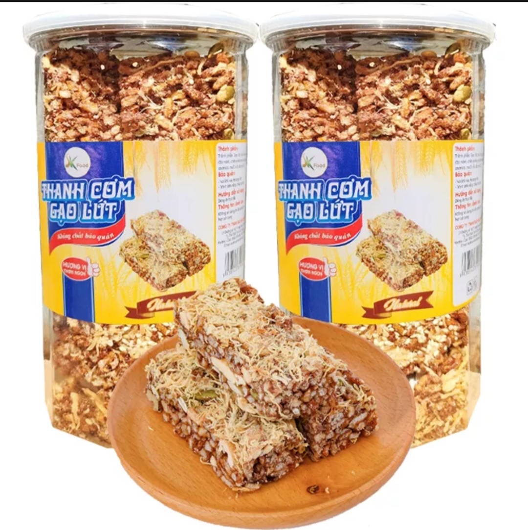 Thanh gạo lứt chà bông thơm ngon - hũ 250g