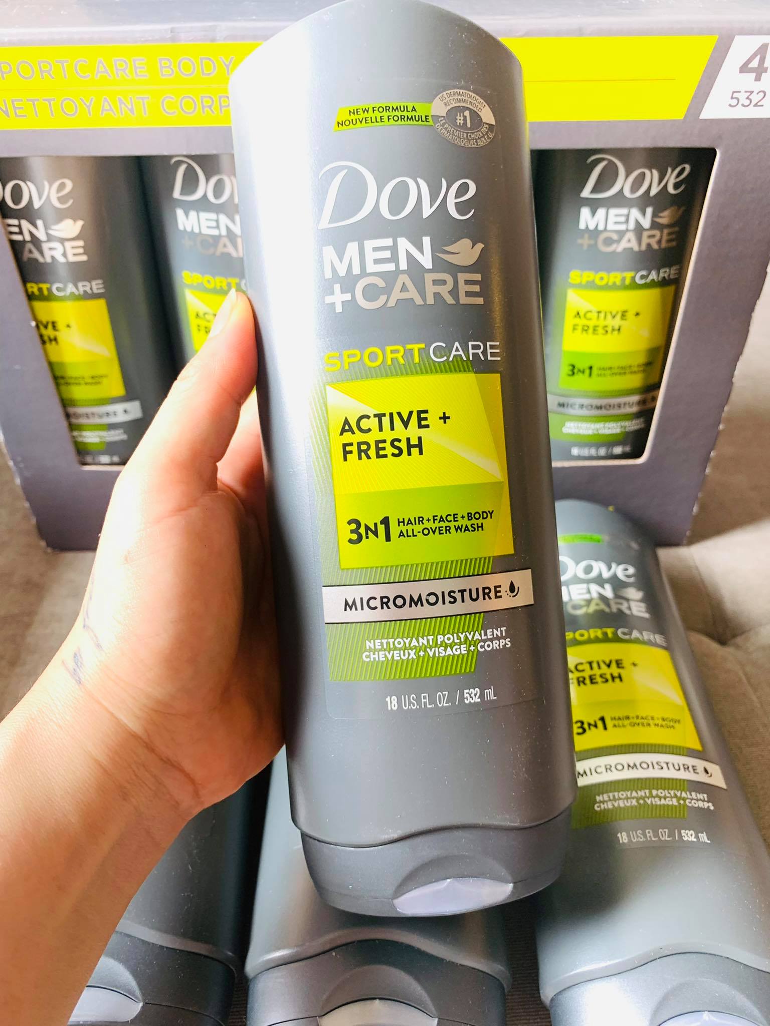 SỮA RỬA MẶT + SỮA TẮM GỘI NAM DOVE MEN+CARE EXTRA FRESH 532ML - USA