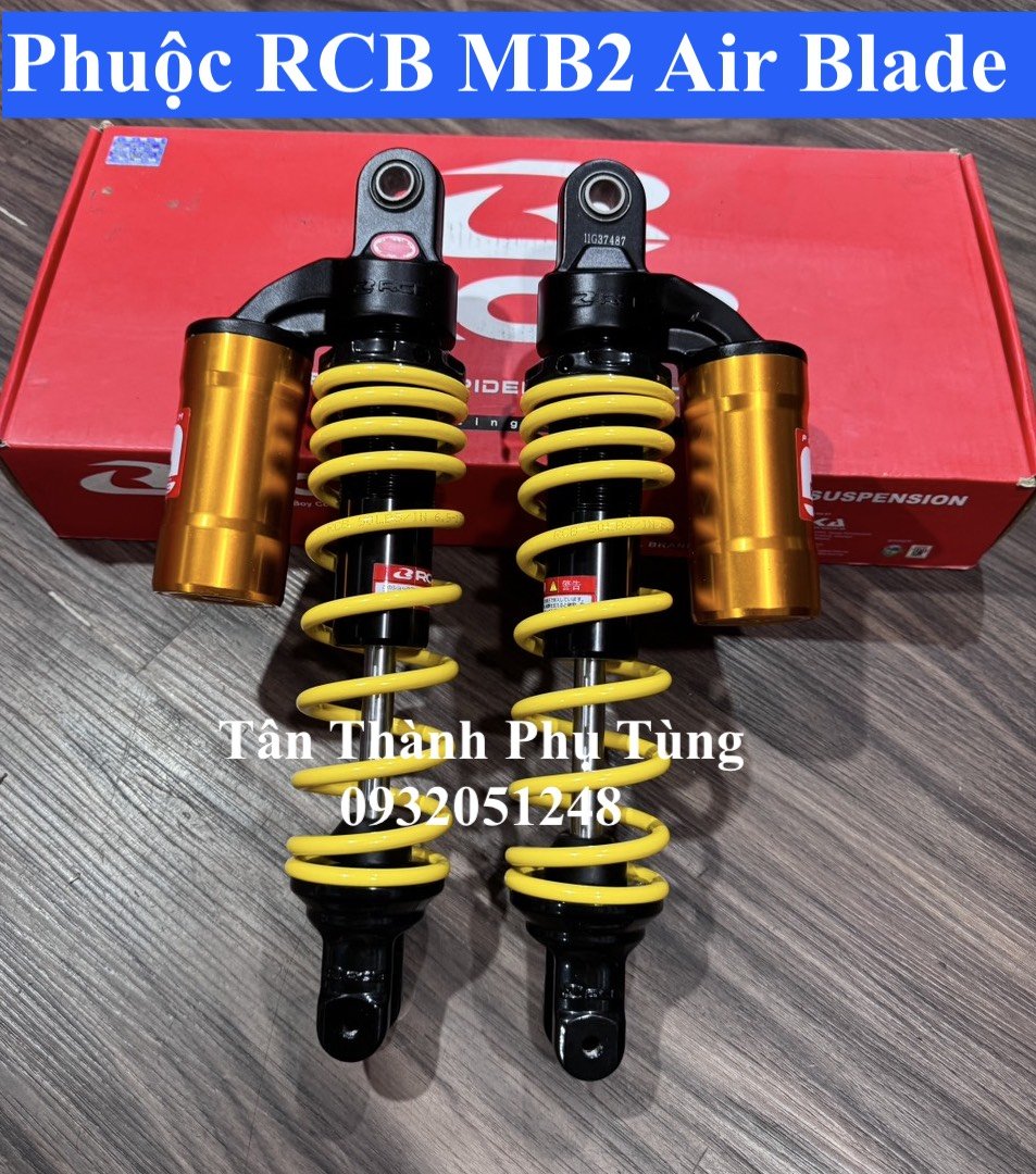 Phuộc RCB MB2 AB Air Blade 320mm Vàng chính hãng Tân Thành PT