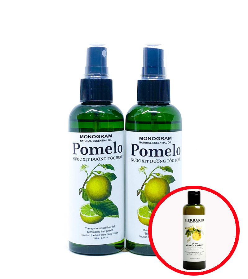 Bộ 2 dưỡng tóc bưởi giúp mọc tóc pomelo Tặng 1 dầu gội bưởi bồ kết