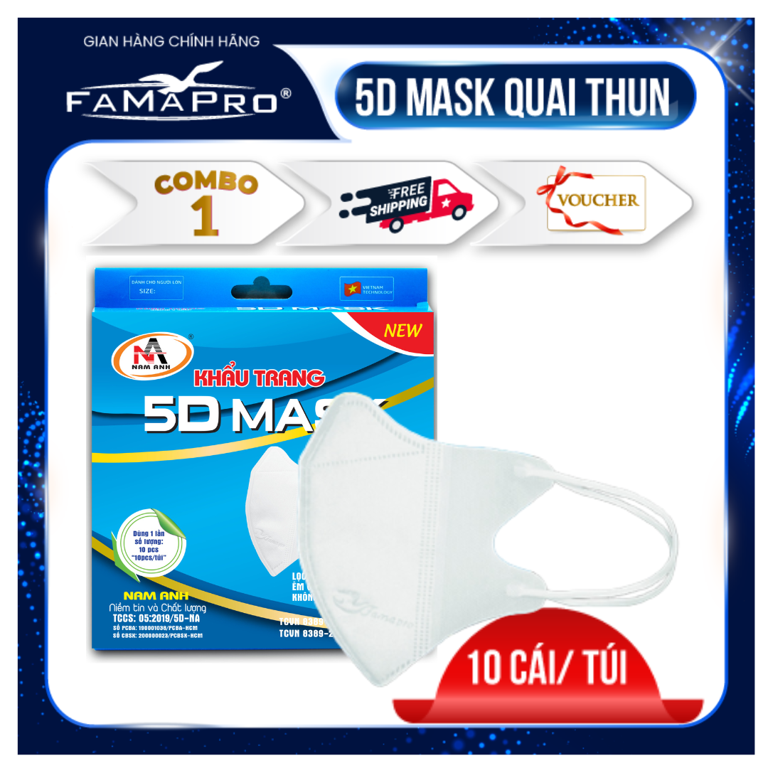 Khẩu trang y tế 3 lớp Famapro 5D MASK