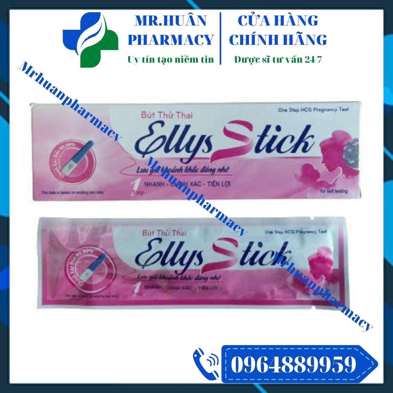 Bút thử thai ELLYs STICk (Hộp 1 chiếc) - Giúp phát hiện nhanh, chính xác, tiện lợi