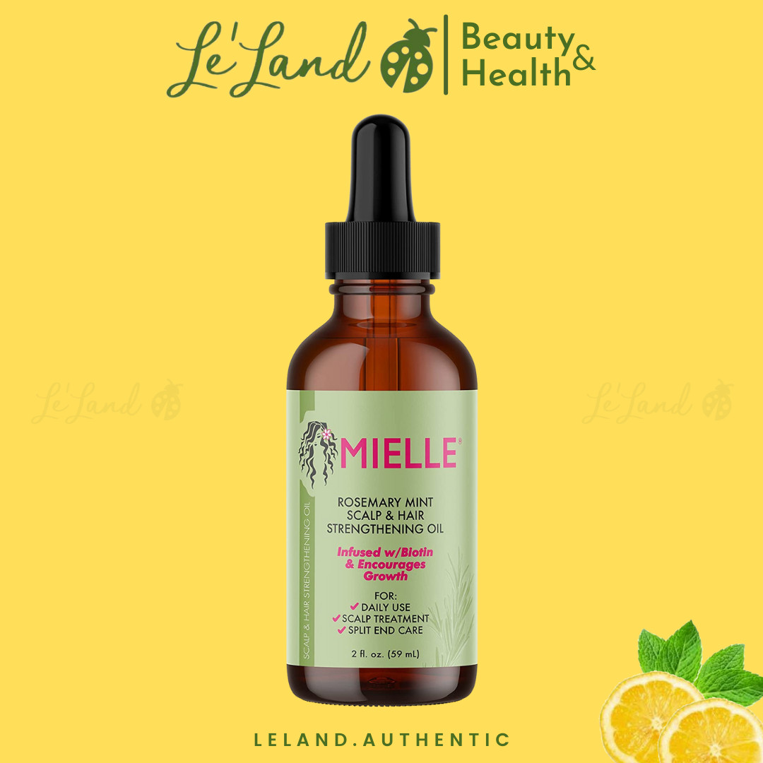 Bill US - Dầu dưỡng dài tóc Mielle Organics Rosemary Mint Scalp & Hair Strengthening Oil 59ml - lelandauthentic leland authentic