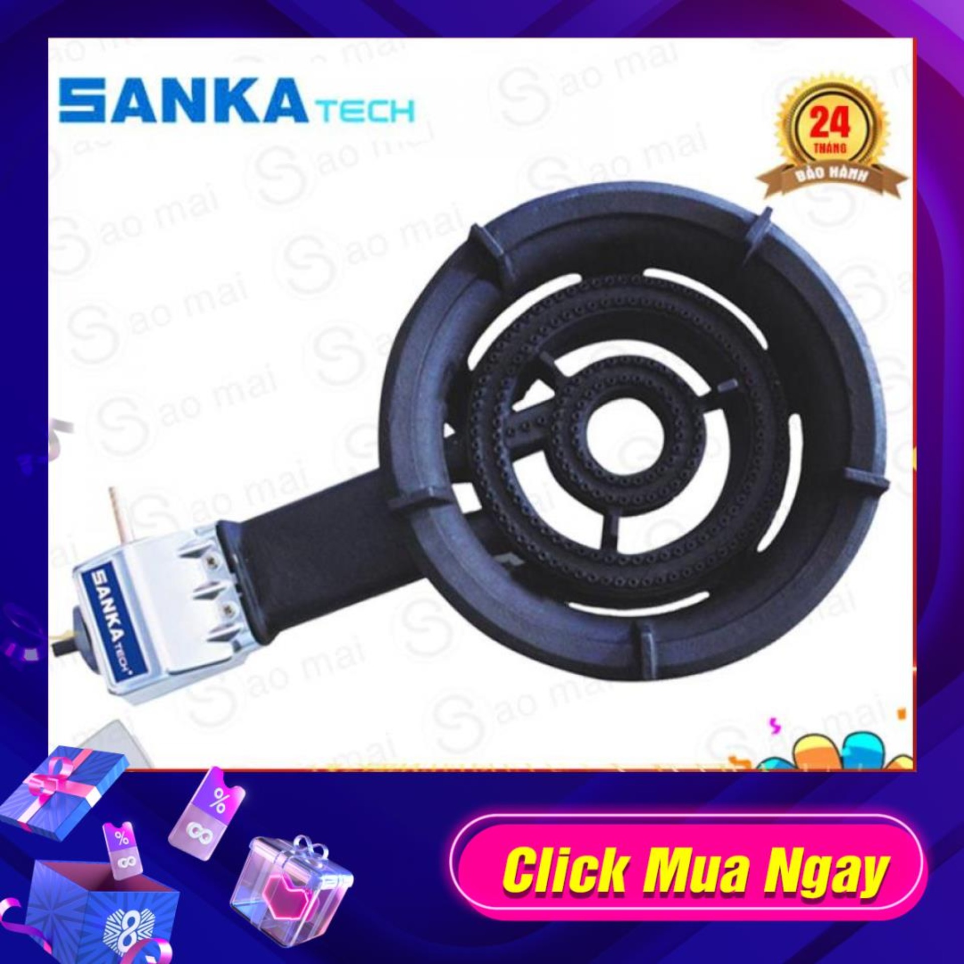 Bếp Khè Gas Công Nghiệp SANKAtech SKT-107CN Vòng Lửa Lớn
