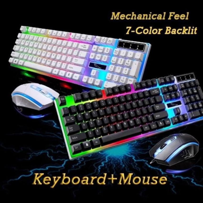 Bộ bàn phím giả cơ và chuột game dành cho game thủ G21 led đa màu - bộ bàn phím chuyên game G21 LED 7 màu - Bộ Bàn Phím Giả Cơ Và Chuột Game Dành Cho Game Thủ