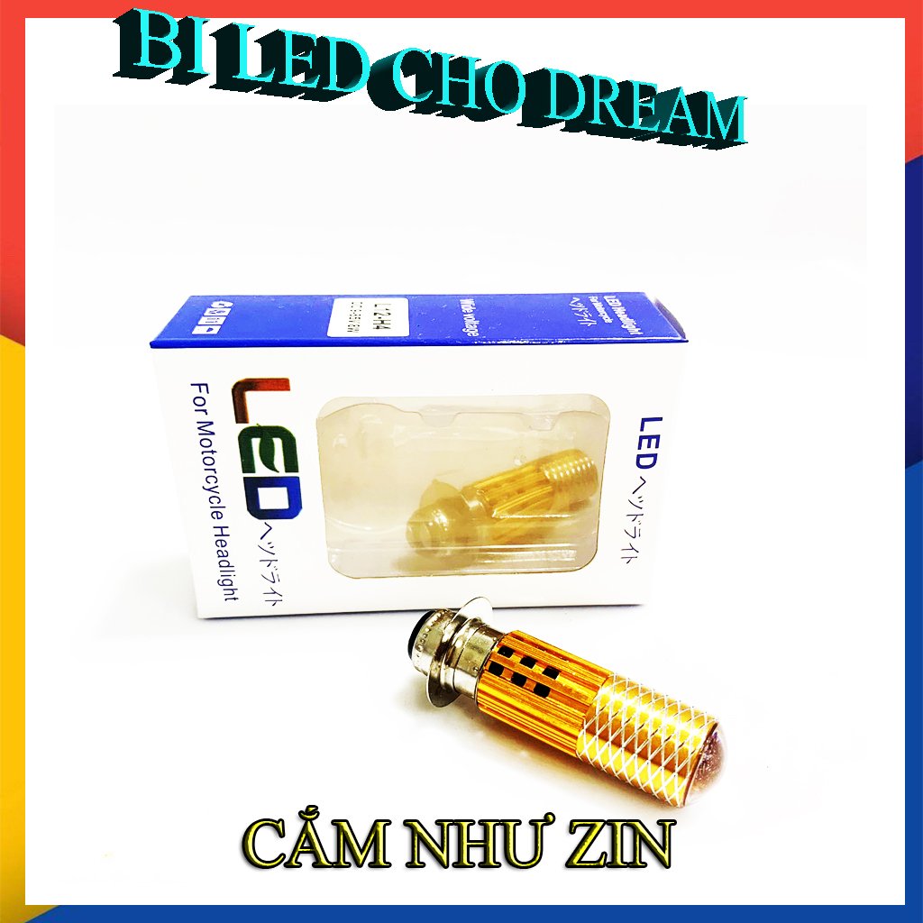 ĐÈN LED MINI COS VÀNG PHA TRẮNG CHO XE DREAM CHÂN M5-GIÁ 1 BÓNG