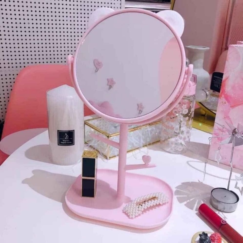 GƯƠNG TAI MÈO HỒNG CUTE