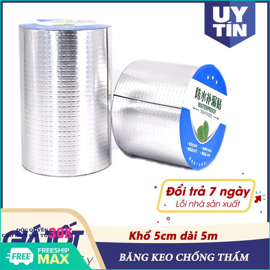 Băng Keo Siêu Dính Đa Năng - Khổ rộng 5cm dài 5m - Băng keo chống thấm Nhật Bản! Keo dán chống thấm đa năng Nhật bản cho tường, trần nhà, mái tôn, ống nước, bể nước, xô chậu, phao bơi, bể bơi,...