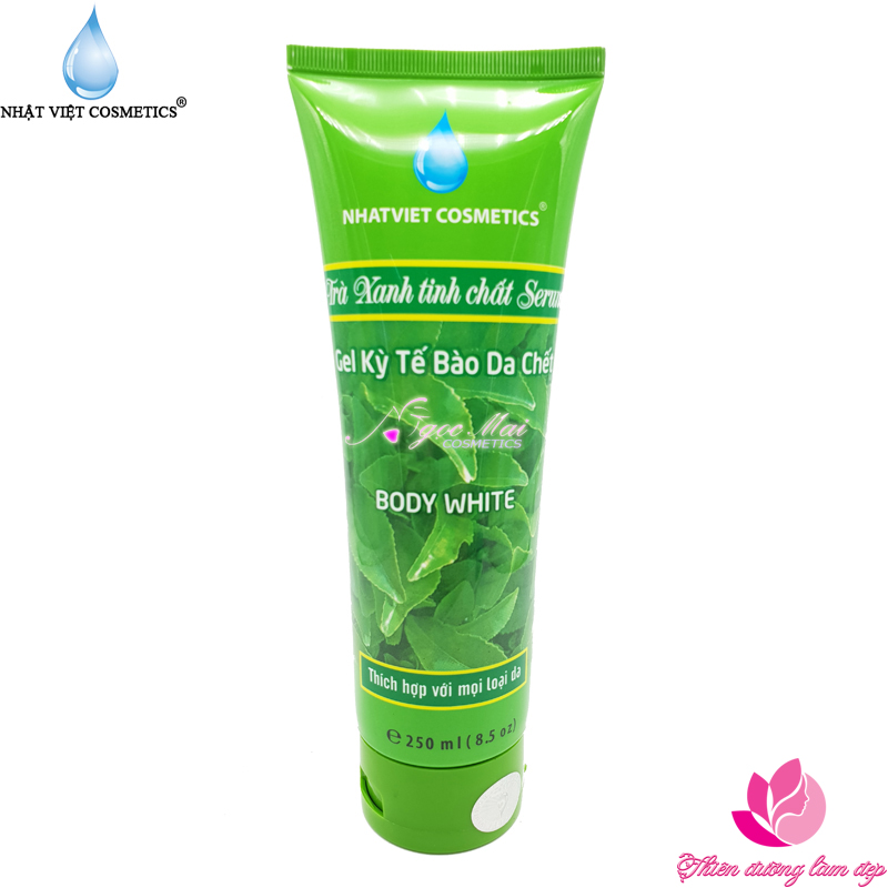 Gel tẩy kỳ tế bào chết body Trà xanh và tinh chất Serum Nhật Việt Cosmetics 250ml