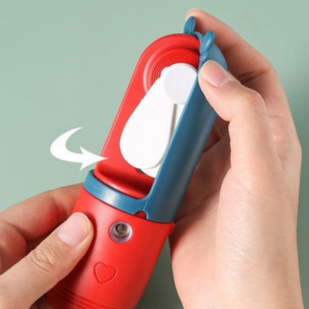 Quạt phun sương cầm tay mini, sạc USB tích điện tiện dụng