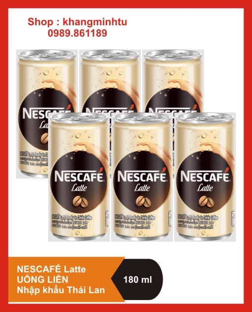 Cà Phê uống liền Nestlé Nescafé Latte - Combo 6 lon