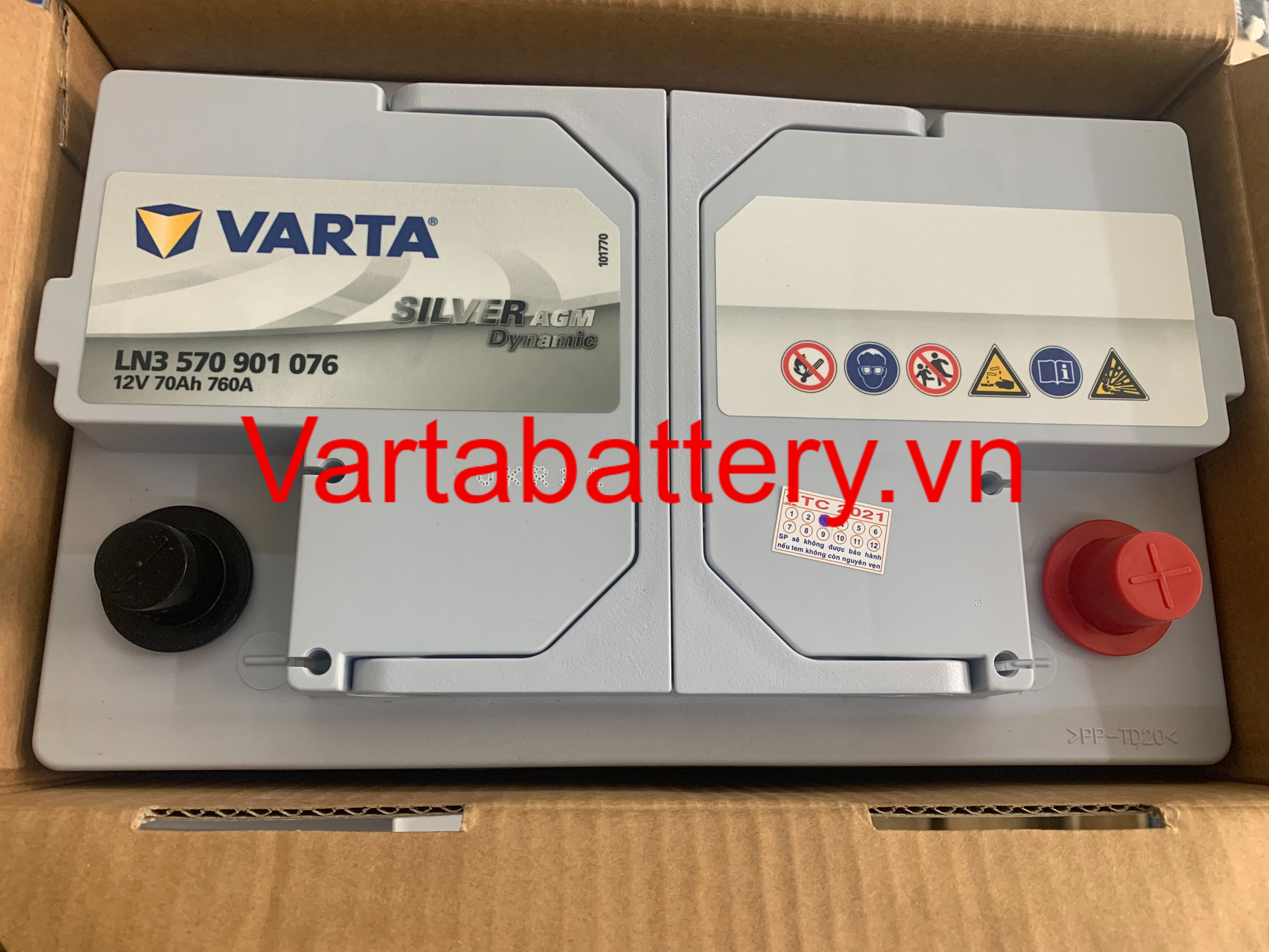 Ắc quy ô tô varta AGM70 12v 70AH LN3 570 901 076