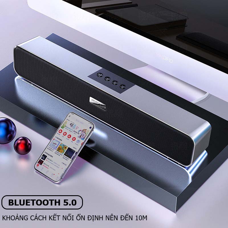 Loa bluetooth 5.0 yindiao a36 bass cực mạnh, âm vòm 6d kết hợp 4 loa in 1, pin trâu sử dụng lên đến 15h