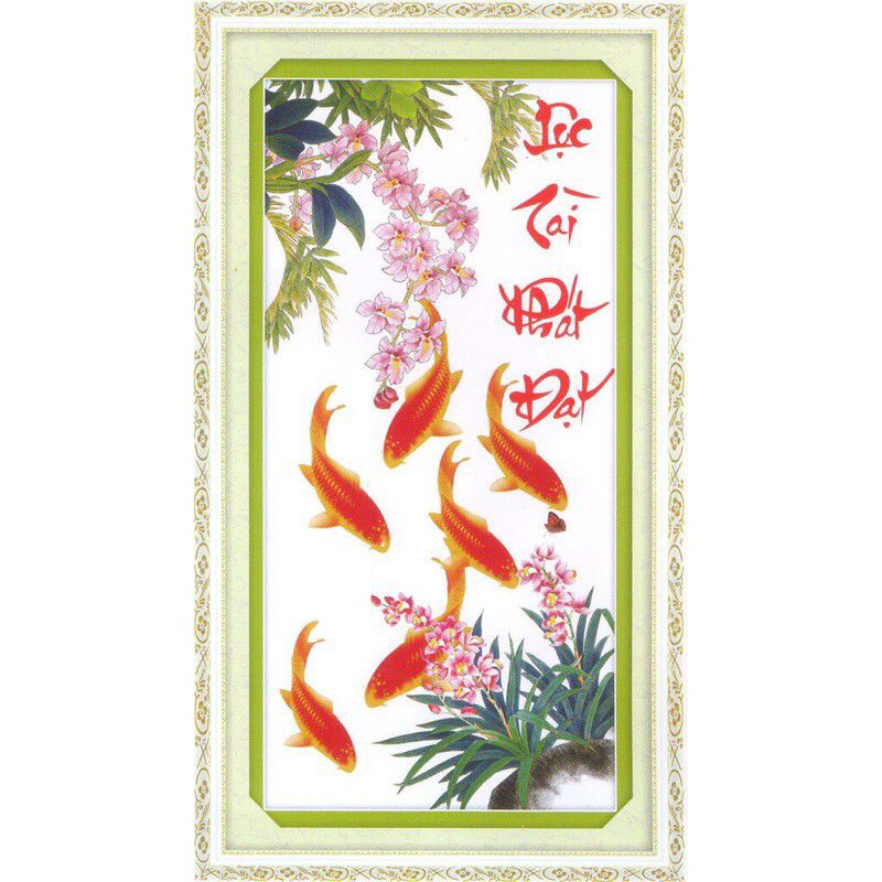 Tranh thêu chữ thập lộc tài phát đạt 222812