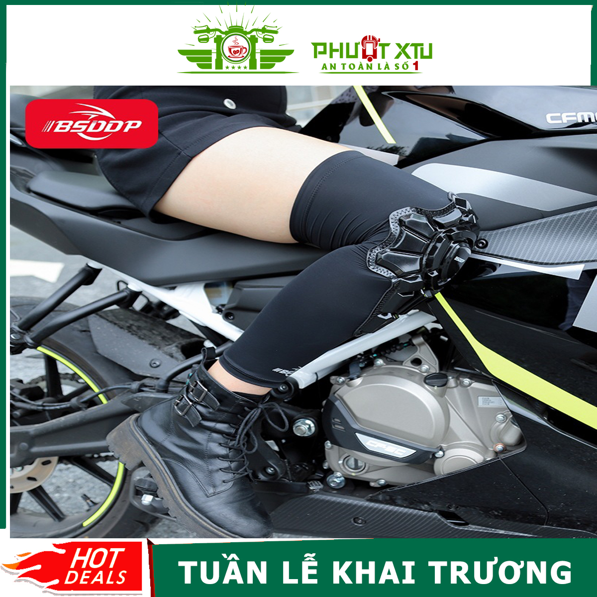 Tất đeo chân có giáp đầu gối cho Nam và Nữ chuyên dụng đi xe moto đường dài - Hội quán Phượt XTU khuyên dùng