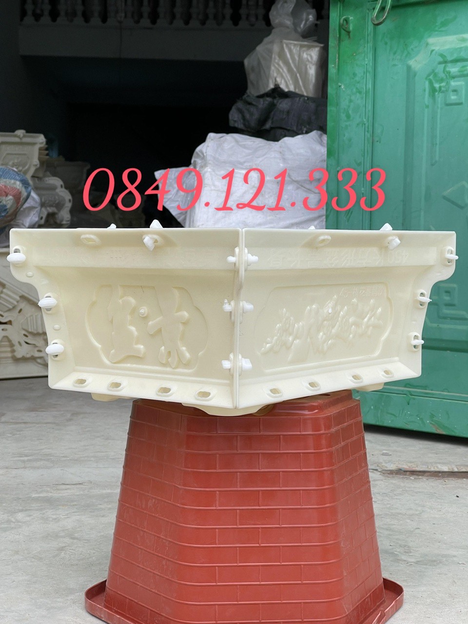 Khuôn đúc chậu hình chữ nhật 45x33x20 vuông góc